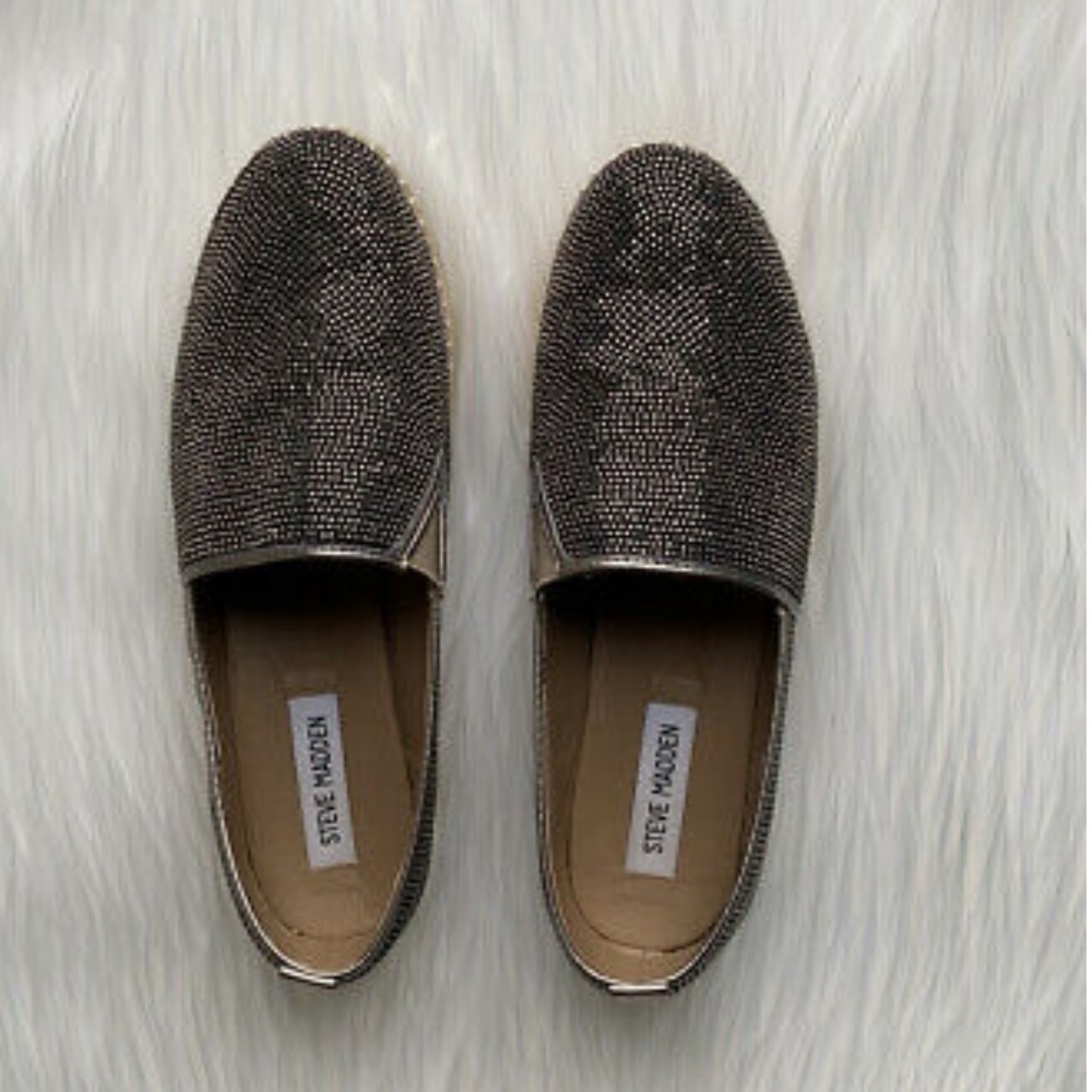 Steve Madden Chopur-R Rhinestone Embellished Espadrilles - Size 8.5